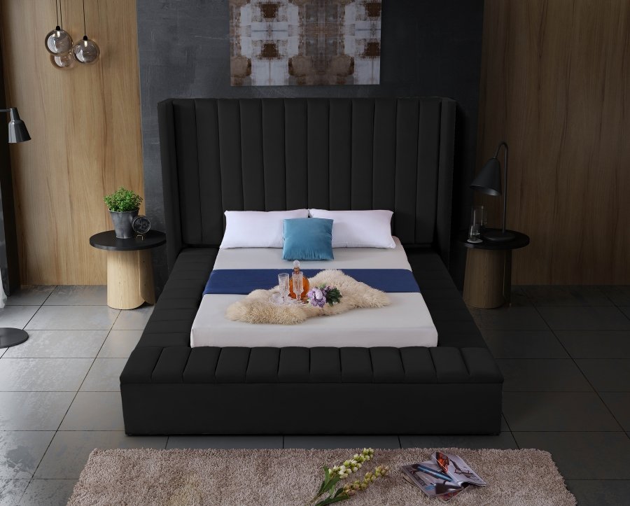 Kiki Velvet Upholstered Bed - Image 6