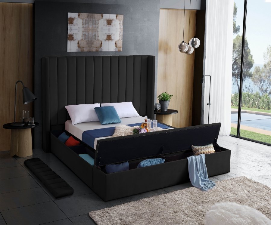 Kiki Velvet Upholstered Bed - Image 8