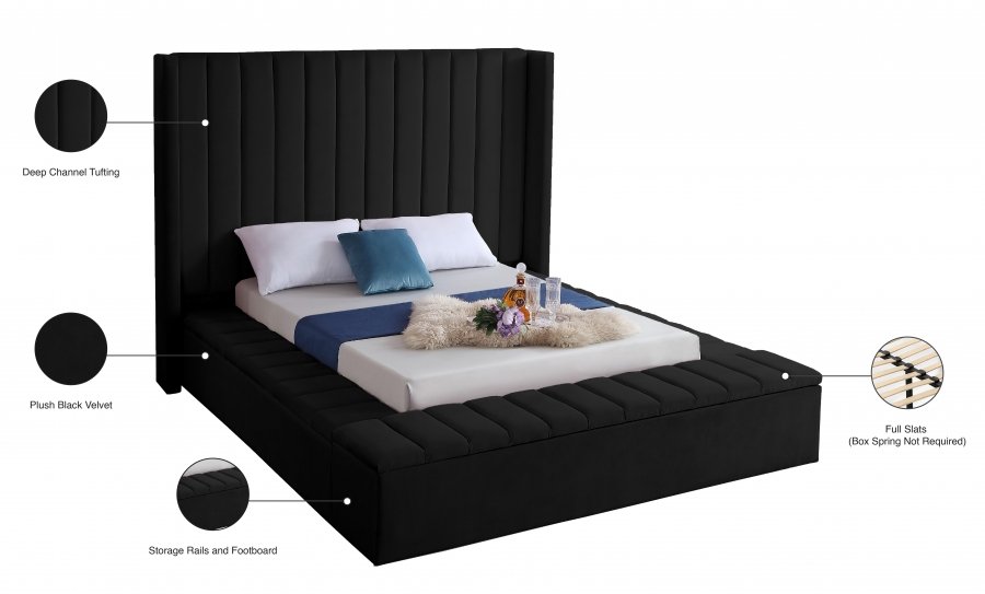 Kiki Velvet Upholstered Bed - Image 10