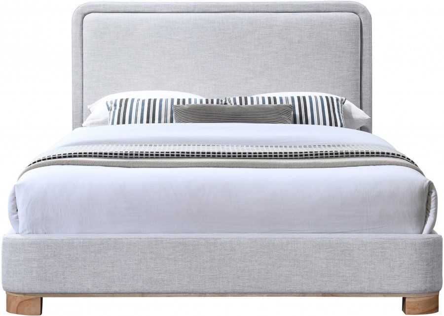 Nolita Linen Textured Fabric Upholstered Bed - Image 3