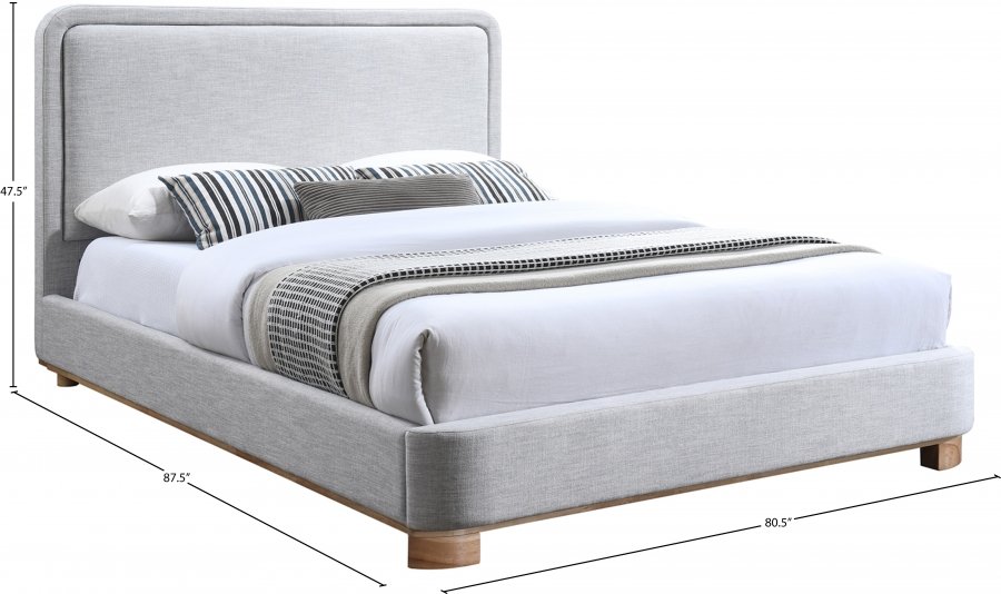 Nolita Linen Textured Fabric Upholstered Bed - Image 7