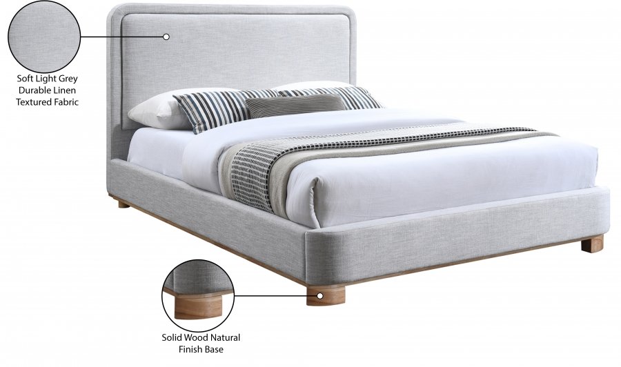 Nolita Linen Textured Fabric Upholstered Bed - Image 8