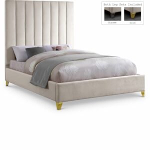 Via Velvet Upholstered Bed