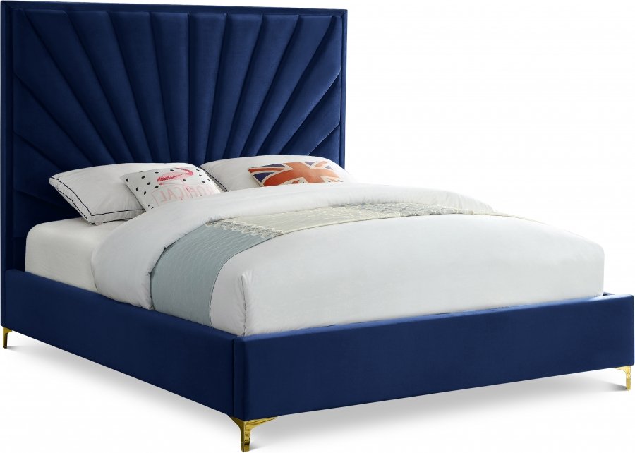 Eclipse Velvet Upholstered Bed