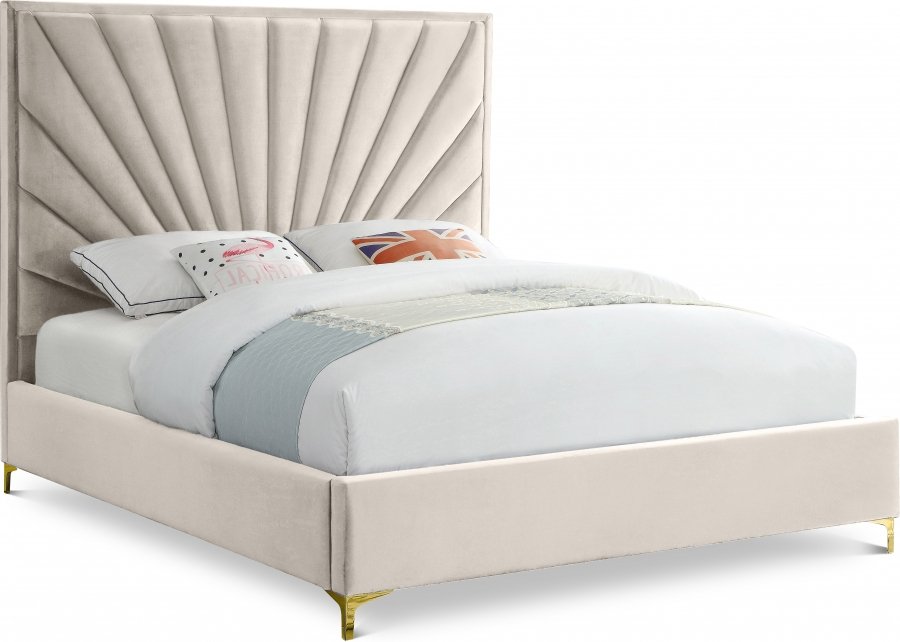 Eclipse Velvet Upholstered Bed