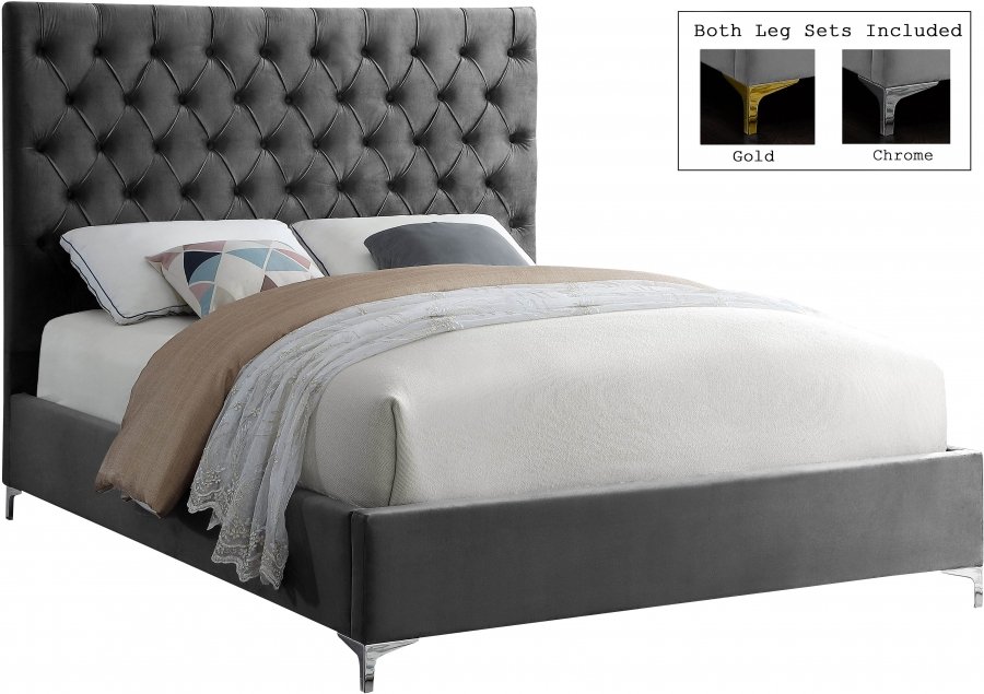 Cruz Velvet Upholstered Bed - Image 2