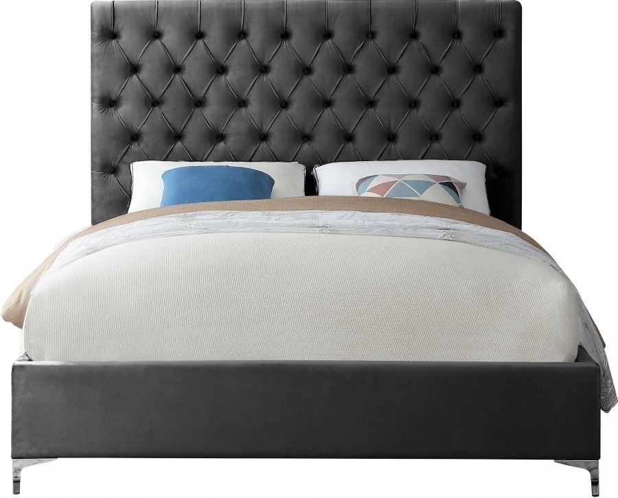 Cruz Velvet Upholstered Bed - Image 5