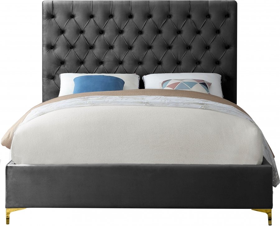 Cruz Velvet Upholstered Bed - Image 6