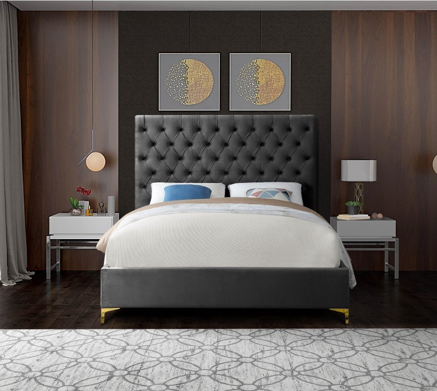 Cruz Velvet Upholstered Bed - Image 8
