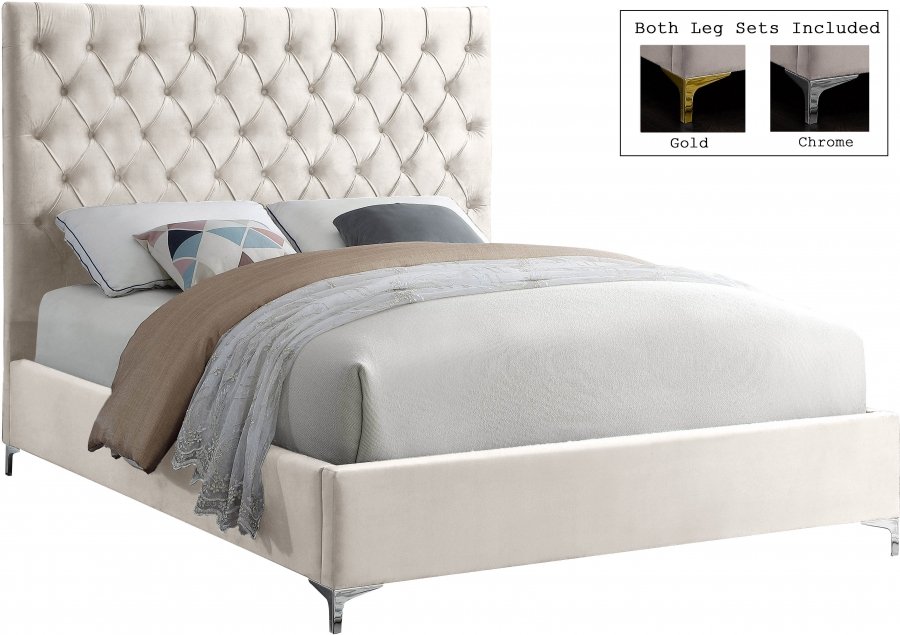 Cruz Velvet Upholstered Bed - Image 2