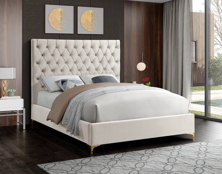 Cruz Velvet Upholstered Bed - Image 3