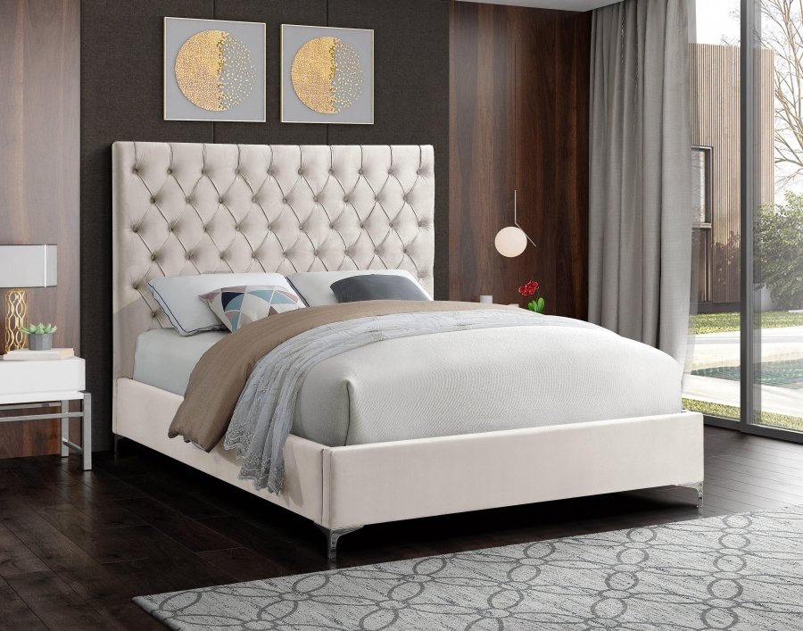 Cruz Velvet Upholstered Bed - Image 4