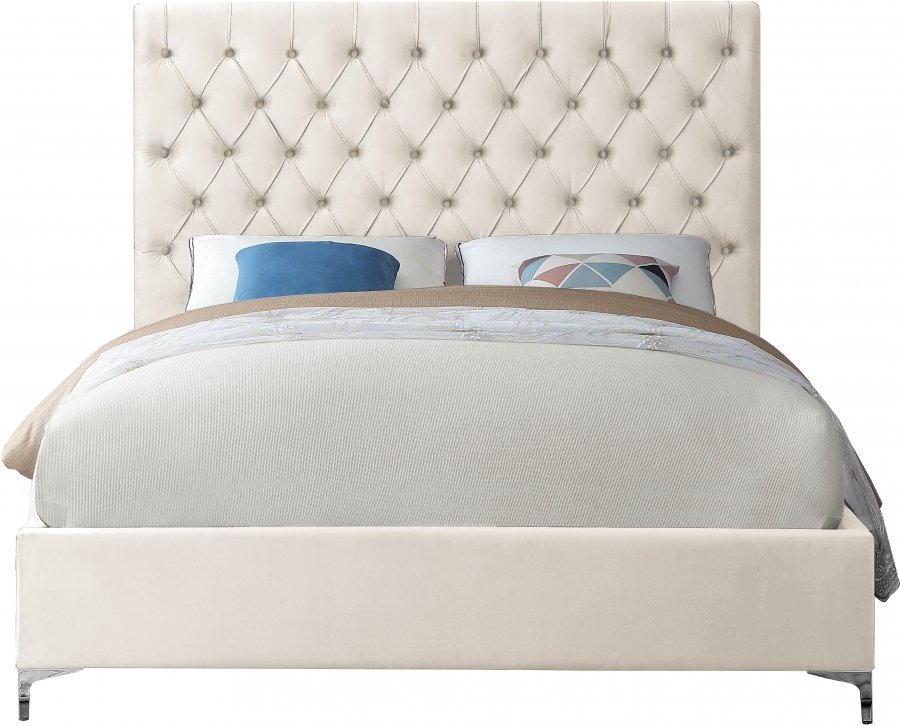 Cruz Velvet Upholstered Bed - Image 5
