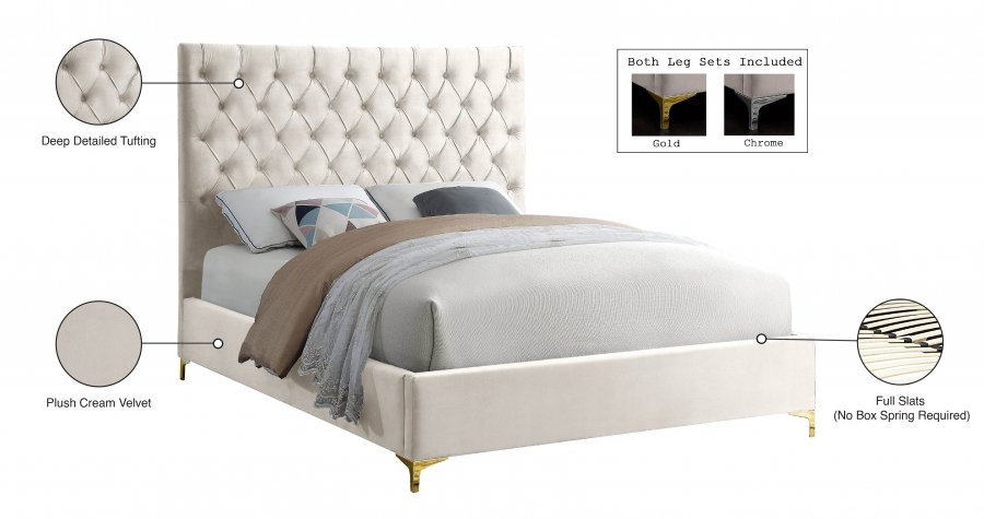 Cruz Velvet Upholstered Bed - Image 10