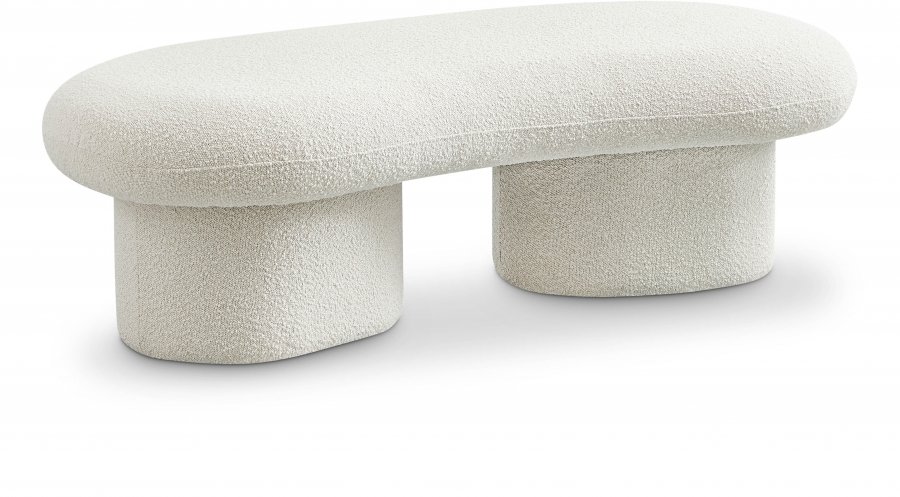 Luka Boucle Fabric Upholstered Bench