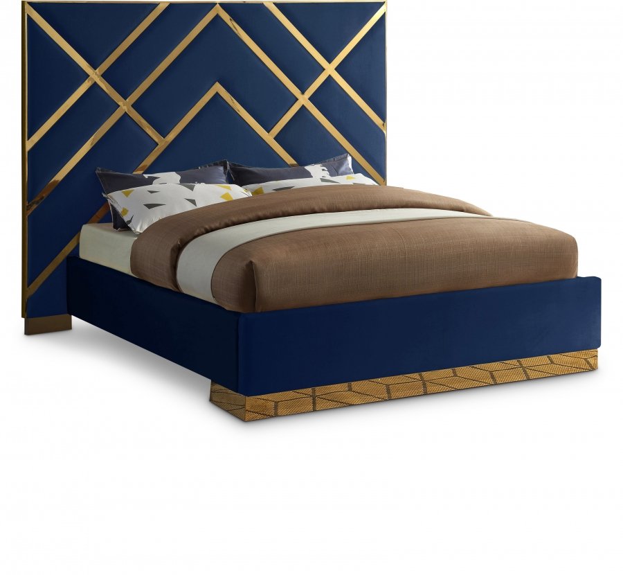 Vector Velvet Upholstered Bed