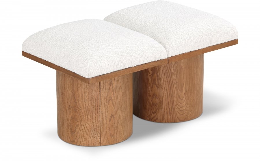 Pavilion Boucle Fabric Upholstered 2pc. Modular Bench