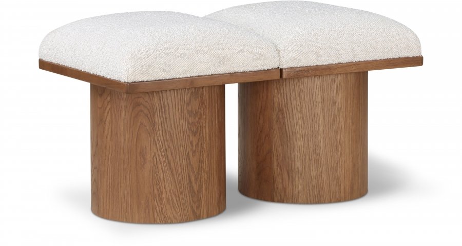 Pavilion Boucle Fabric Upholstered 2pc. Modular Bench