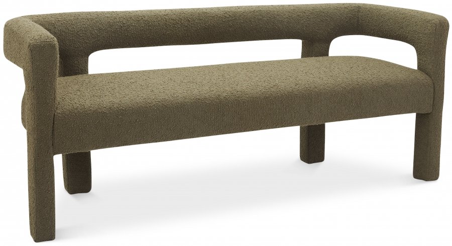 Athena Boucle Fabric Upholstered Bench
