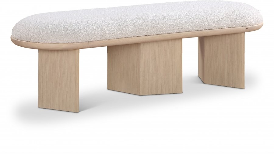 Wilshire Boucle Fabric Upholstered Bench