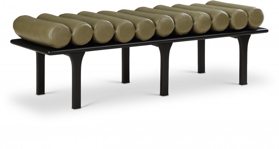 Landon Vegan Leather Upholstered Bench