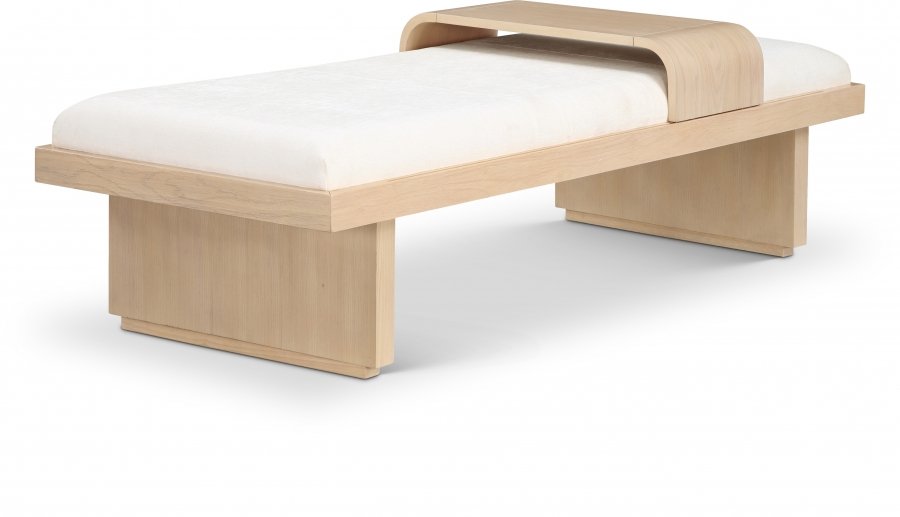 Arlington Chenille Fabric Upholstered Bench