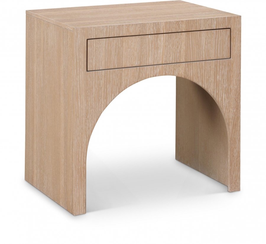 August Oak Veneer Nightstand