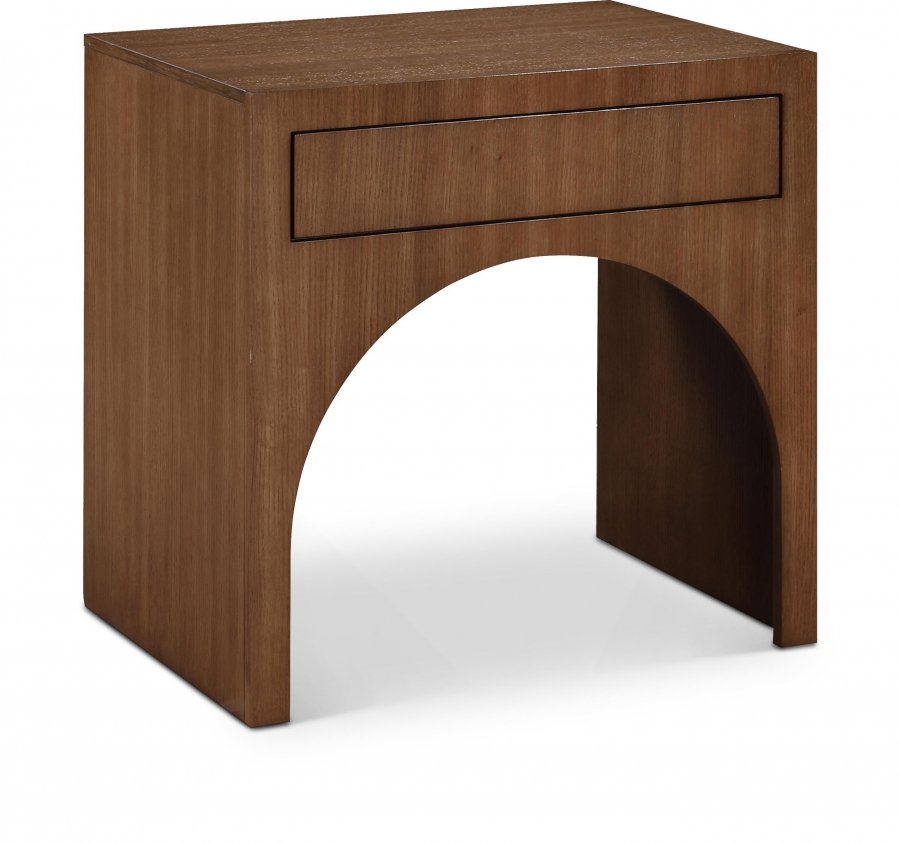 August Oak Veneer Nightstand
