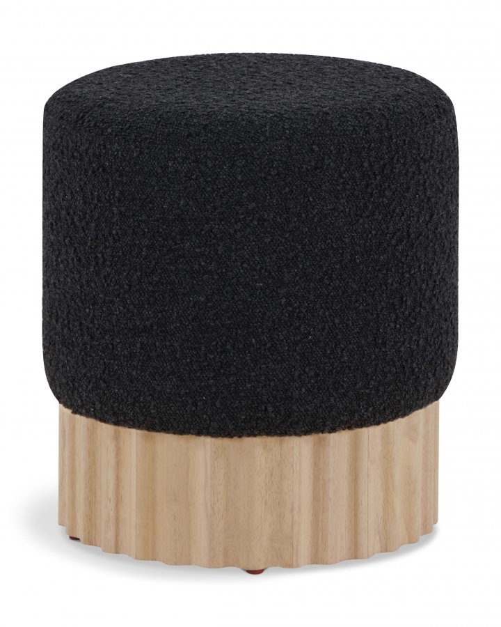 Veranda Boucle Fabric Upholstered Stool