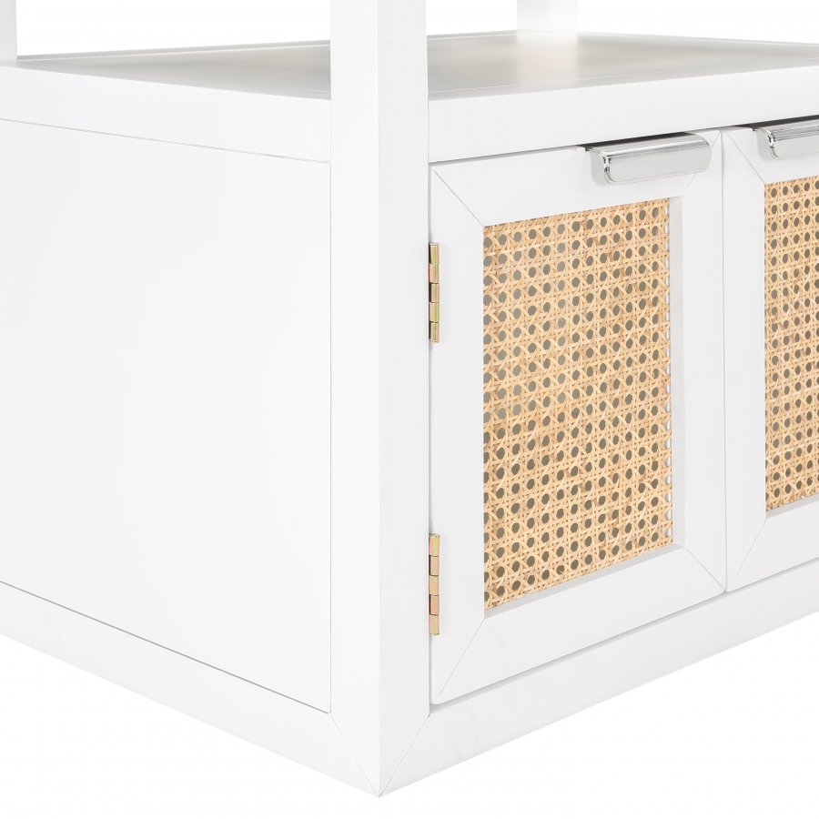 Cole Solid Wood And Natural Cane Nightstand - Image 11