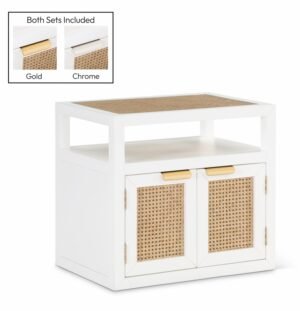 Cole Solid Wood And Natural Cane Nightstand