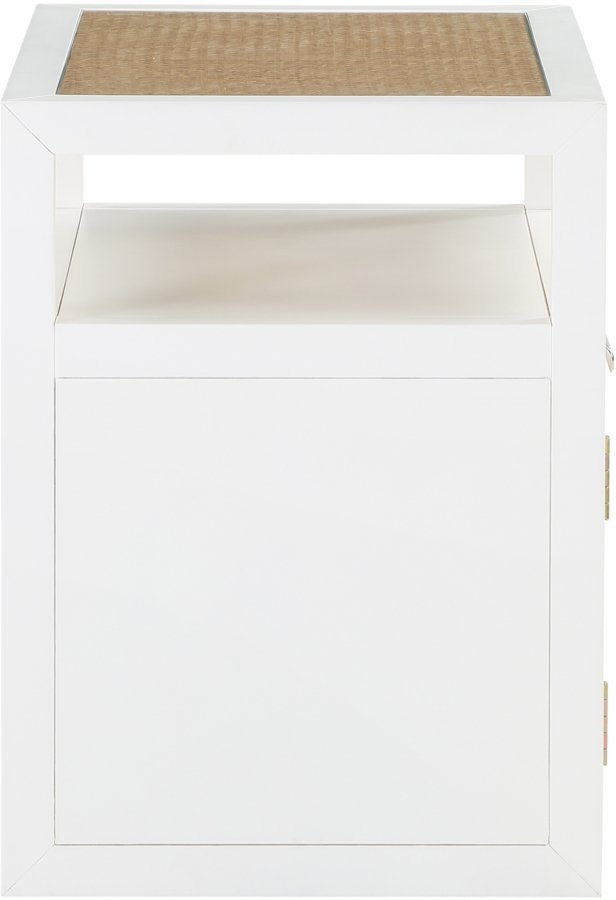 Cole Solid Wood And Natural Cane Nightstand - Image 6