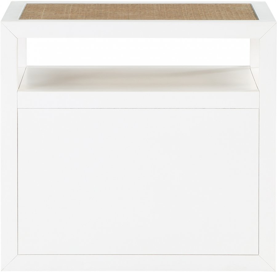 Cole Solid Wood And Natural Cane Nightstand - Image 9