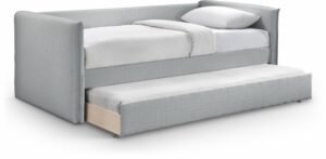 Colton Linen Textured Fabric Upholstered Twin Daybed