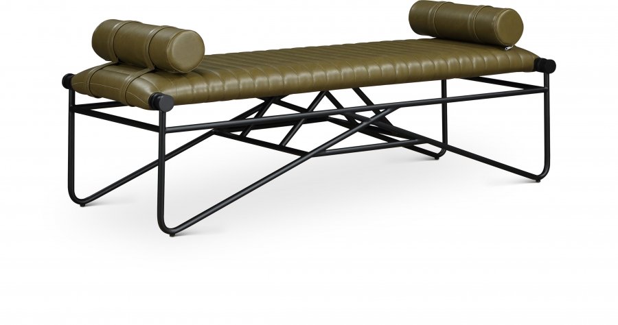 Gatsby Vegan Leather Upholstered Bench