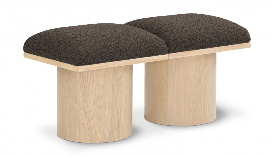 Pavilion Boucle Fabric Upholstered 2pc. Modular Bench