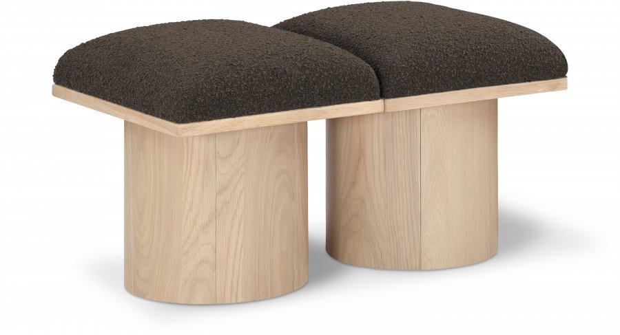 Pavilion Boucle Fabric Upholstered 2pc. Modular Bench