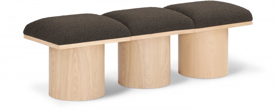 Pavilion Boucle Fabric Upholstered 3pc. Modular Bench