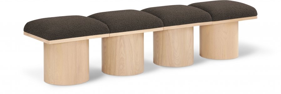 Pavilion Boucle Fabric Upholstered 4pc. Modular Bench
