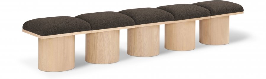 Pavilion Boucle Fabric Upholstered 5pc. Modular Bench