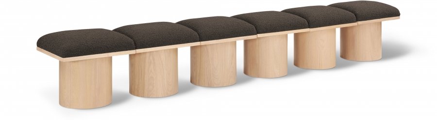 Pavilion Boucle Fabric Upholstered 6pc. Modular Bench