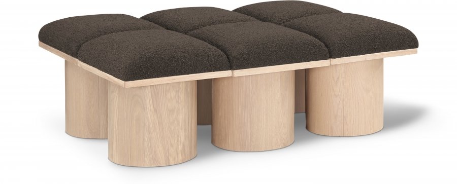 Pavilion Boucle Fabric Upholstered 6pc. Modular Bench