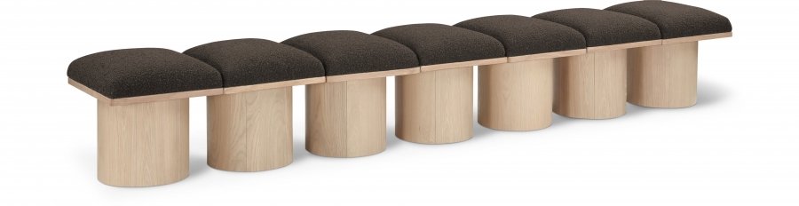 Pavilion Boucle Fabric Upholstered 7pc. Modular Bench