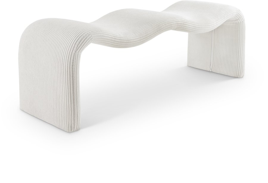 Willow Corduroy Fabric Upholstered Bench