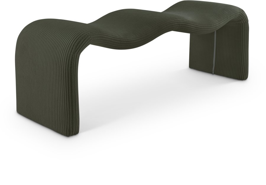 Willow Corduroy Fabric Upholstered Bench