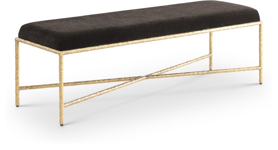 Valley Chenille Fabric Upholstered Bench
