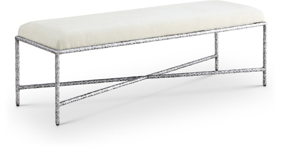 Valley Chenille Fabric Upholstered Bench