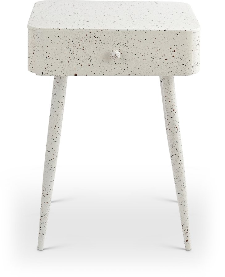 Rylan Terrazzo Pattern Iron Nightstand