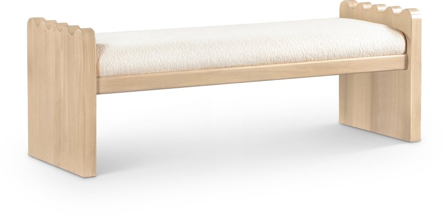 Sonia Velour Fur Fabric Upholstered Bench