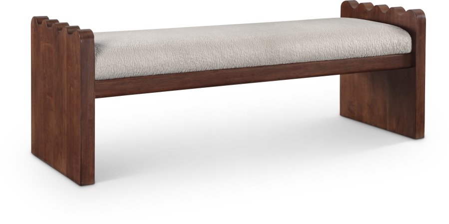 Sonia Velour Fur Fabric Upholstered Bench
